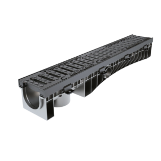 Canal de Polietileno con Rejilla de HIERRO DÚCTIL (Ranurada) (10cm ancho)